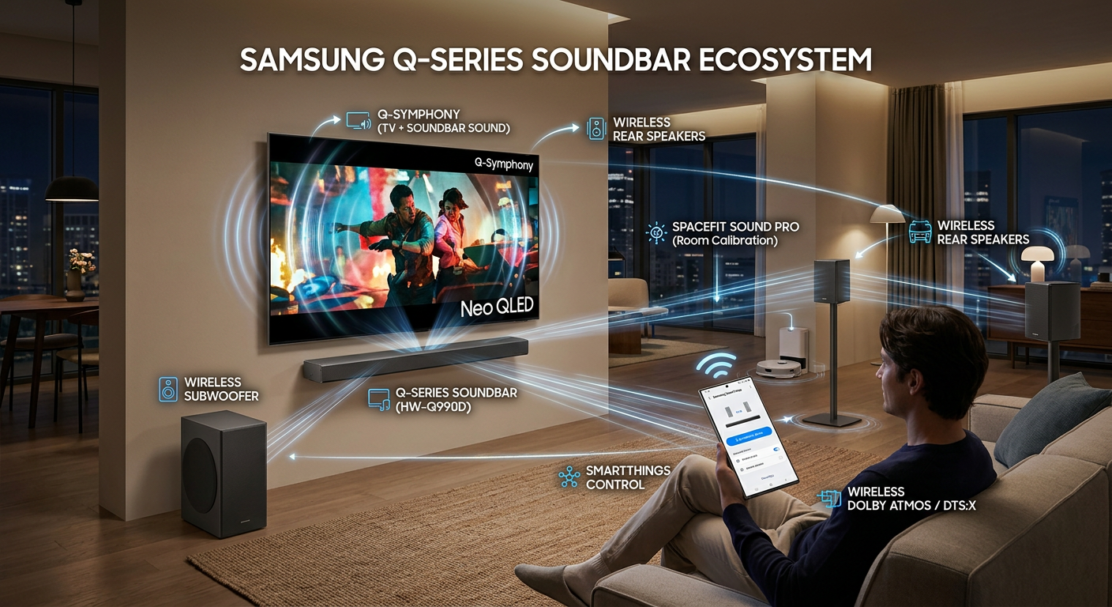 Samsung Q-Series Soundbar Ecosystem